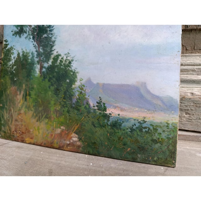 1950s Gillaz, Landscape, 1950s, Oil Painting on Board For Sale - Image 5 of 10