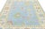 8x10 Modern Oushak Style Hand-Knotted Wool Rug - Pastel Blue & Cream Floral For Sale In New York - Image 6 of 10
