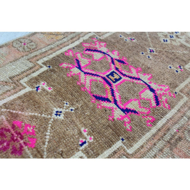 Camel Mini Turkish Rug - 21"x35.5" For Sale - Image 8 of 13