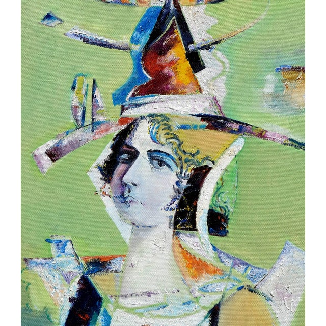 Surrealism Surrealism Card Illusion Portrait by Vadim Kurov Oil on Linen 1999 For Sale - Image 3 of 6