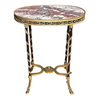 Late 19th Century French 19th Century Gilt And Patinated Bronze Side Table For Sale