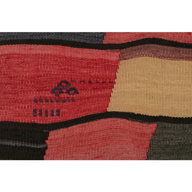 Textile Vintage Persian Kilim in Polychromatic Geometric Patterns by Rug & Kilim For Sale - Image 7 of 8