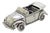 Vintage Italian Handmade Silver Cabrio Convertible Car Figurine, 1970s For Sale