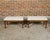 19th Century Pair of English 19th Century Oak Stools with Turned Legs and Custom Upholstery For Sale - Image 5 of 12