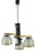 Italian Hanging Lamp with Murano Glass Shades, 1970s For Sale