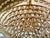 Gold Vintage Crystal Basket Chandelier, 4 Lights For Sale - Image 8 of 12