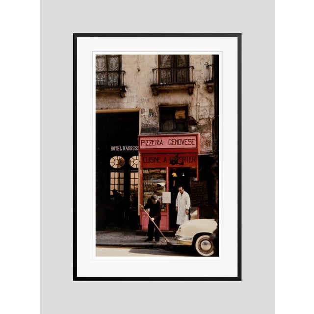 Modern Shop Cleaning in Paris 1950s by Peter Cornelius Framed C-Print For Sale - Image 3 of 3