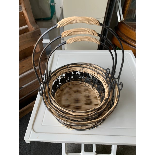 Vintage Nesting Basket- Set of 3 For Sale - Image 10 of 10