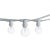 Contemporary 25' Decorative Outdoor String Lights with Clear Incandescent 10 Watt Bulbs in White For Sale - Image 3 of 3