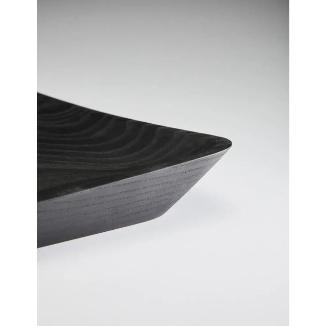 Large Creux tray by Clemence Birot Dimensions: 33 x 32 cm Materials: Ash (black stained).