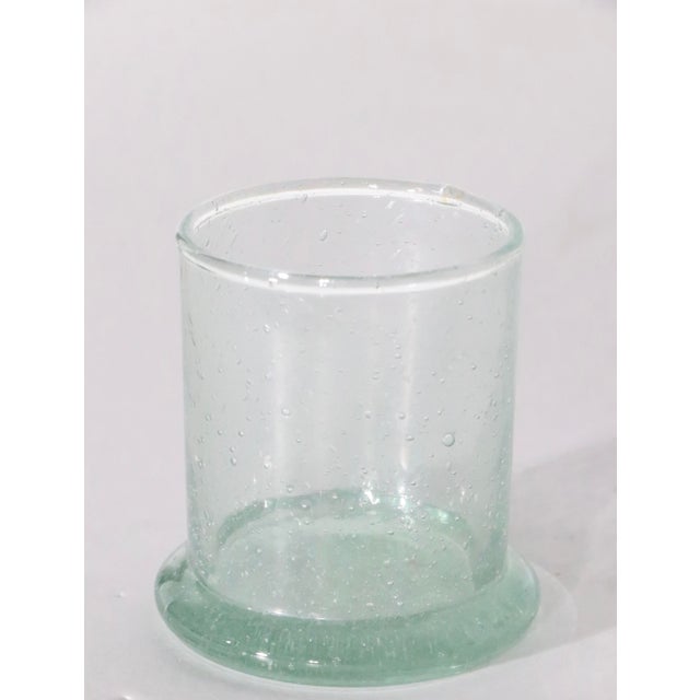 Mid Century seed glass water pitcher with drinking glass. This example is in excellent, original, clean and ready to use...