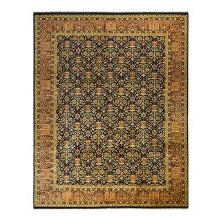Mogul Collection Hand-Knotted Area Rug - Blue 8' 1" x 10' 3" For Sale