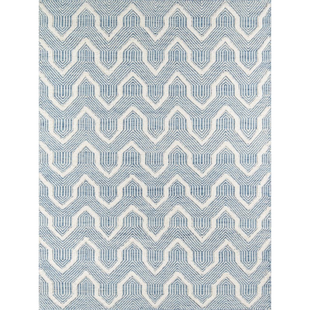 Textile Erin Gates by Momeni Langdon Prince Blue Hand Woven Wool Area Rug - 8′6″ × 11′6″ For Sale - Image 7 of 7