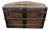 Late 19th Century Leather Victorian Dome Top Steamer Trunk - Check Out Leather Pattern! For Sale