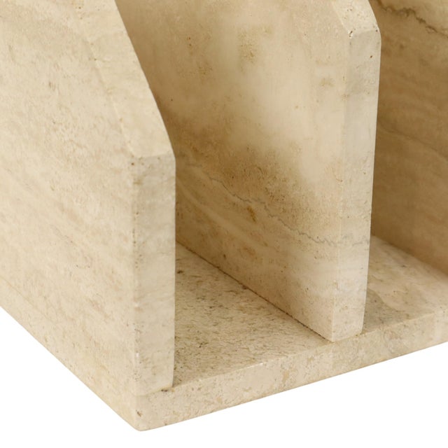 Vintage Travertine Magazine Rack, 1970s For Sale - Image 6 of 18