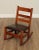 Mission Mission Antique Oak and Leather Children's Rocking Chair For Sale - Image 3 of 13