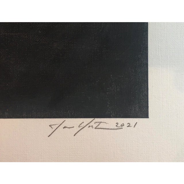 Janise Yntema Contemporary Abstract Cold Wax and Oil Stick on Canvas Paper Painting "Reflective Vibration" by Janise Yntema For Sale - Image 4 of 7