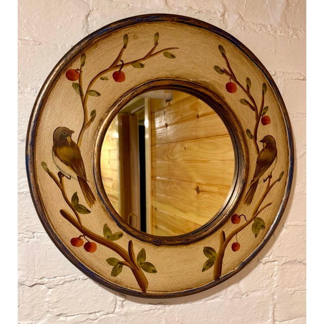 Mid 20th Century Decorative Bird and Berry Wall Mirror For Sale - Image 12 of 12