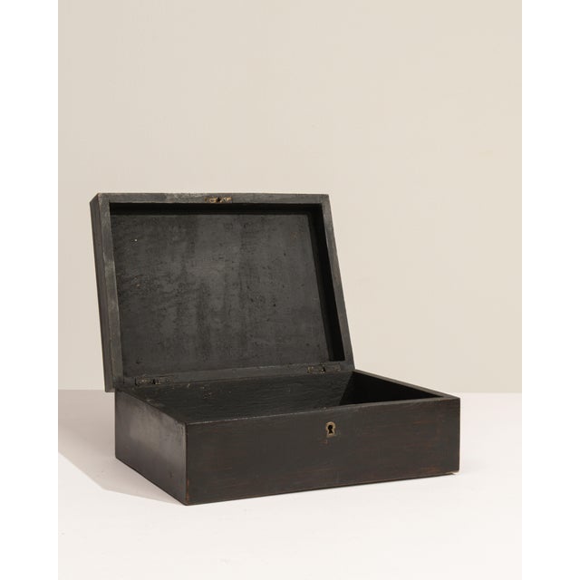 19th Century France Black Wood Box For Sale - Image 10 of 18