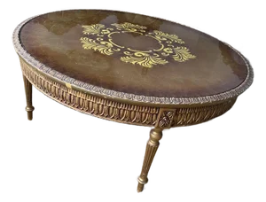 1990s Rococo Style Coffee Table and Side Table