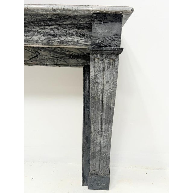 Napoleon III Fireplace in Blue Turquin Marble, 1800s For Sale - Image 14 of 18