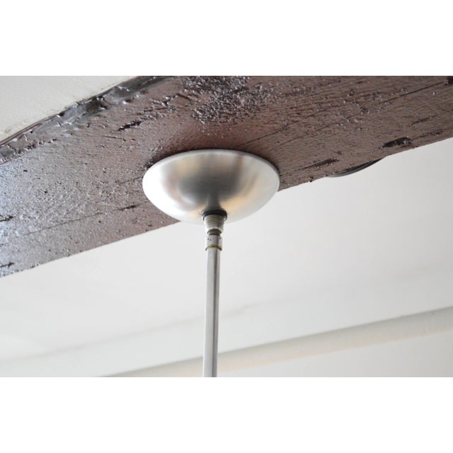 LiteCraft Aluminum 3-Light Chandelier For Sale - Image 5 of 6