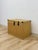 Vintage Blonde Woven Wicker Chest, Brass Clamp Hardware Storage, Coastal Trunk For Sale - Image 4 of 14
