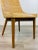 Original retail $1190, stylish Made Goods Organic Modern Natural Flat Rattan Gabriel Side Chair, brown wood legs, showroom...