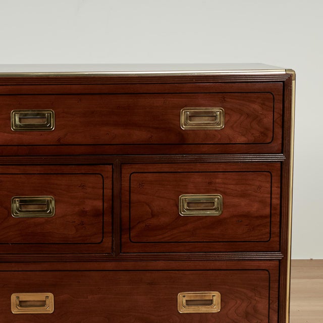 1960s Vintage Campaign Style Chest or Dresser by Baker For Sale - Image 5 of 17