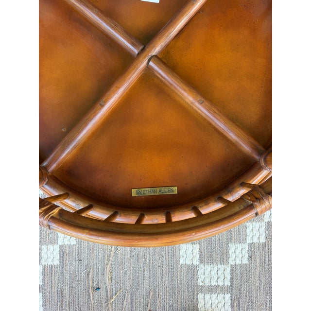 Ethan Allen rattan side table. Perfect for any collected decor fan.