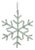 Beaded Snowflake Ornaments, Set of 12, Green, 6" For Sale