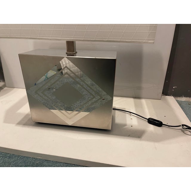 Large Architectural Chrome Table Lamp, 1970s For Sale - Image 9 of 15