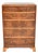Art Deco Chest of Drawers in Burr Walnut, 1930 For Sale