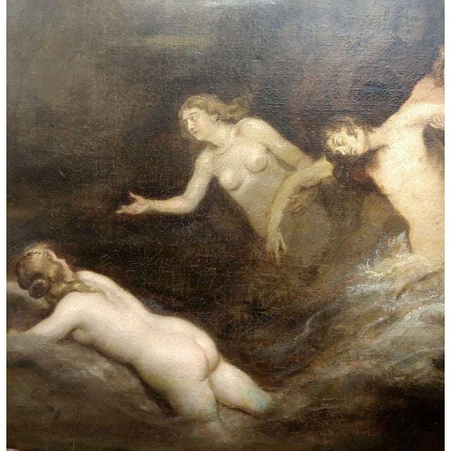 17th Century 17th/18th Century Flemish Old Master - Hero Mourns the Dead Leander -Oil Painting For Sale - Image 5 of 11