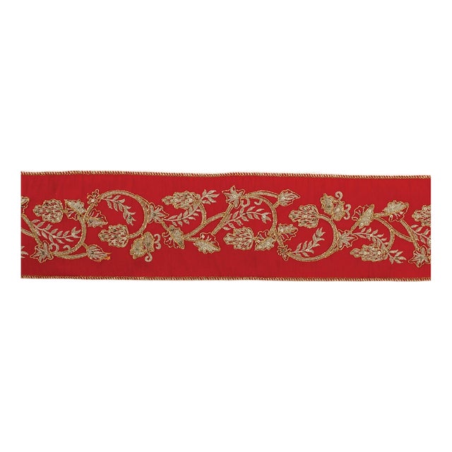 Ornate Holiday Ribbon 4" x 5 yds For Sale