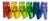 Rainbow Giant Lucite Pop Art Clothespins - Set of 6 For Sale