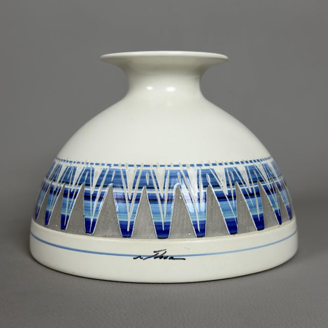 Artistic Ceramic Vase in Geometric Design For Sale - Image 14 of 14