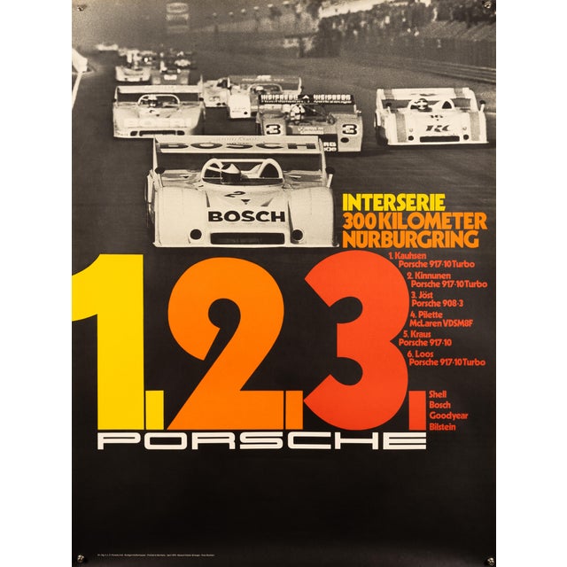 Interseries Nürburgring Porsche Poster by Atelier Strenger, 1973 For Sale - Image 9 of 9