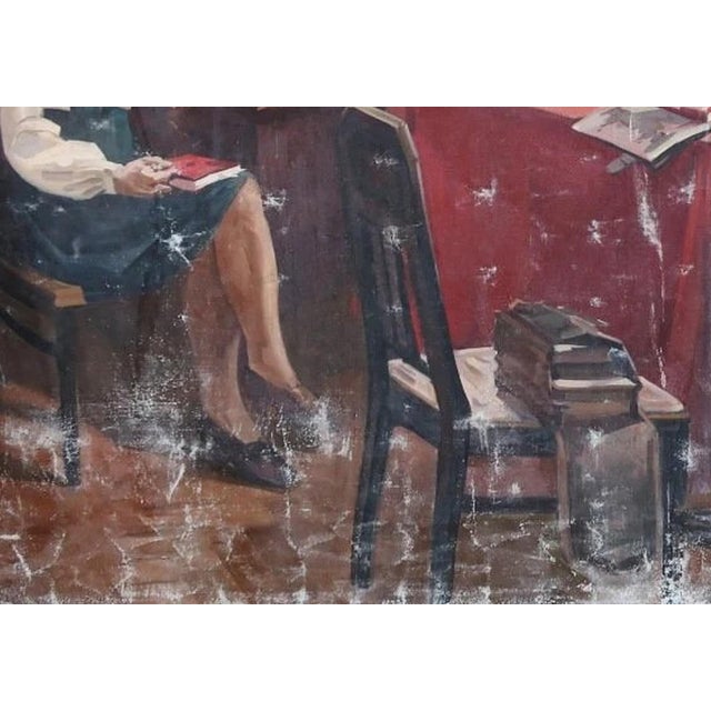 1970s 1970s Oil Painting: Ukrainian Socialist Realism Art, 1970s 140-200 For Sale - Image 5 of 6