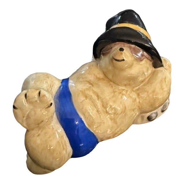 Coalport Bone China Paddington at the Seaside Bear Figurine 1976 England For Sale