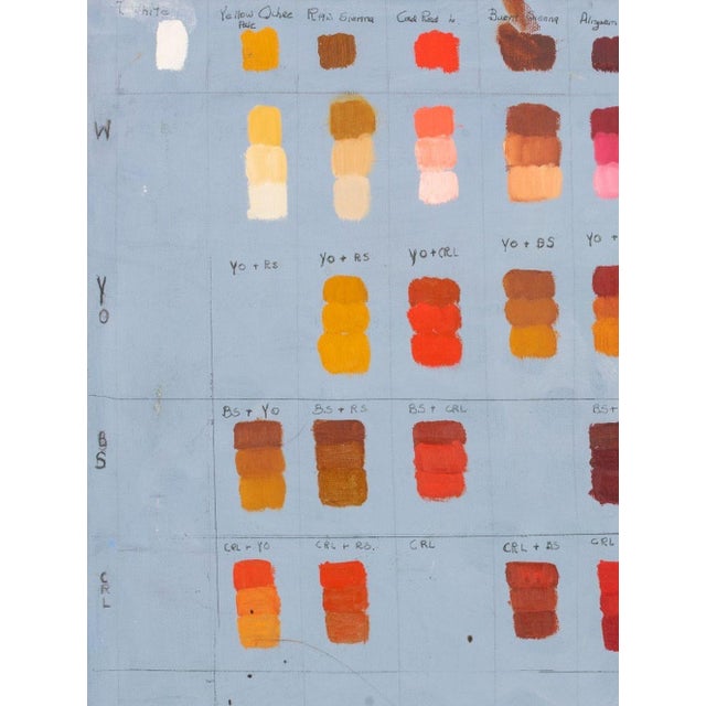 Penny Purpura (American, XX-XXI), Pantone Color Swatch Composition, Oil on Canvas, signed to verso, unframed. 24" H x 18"...