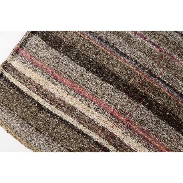 Greige Vintage Anatolian Kilim Rug For Sale - Image 8 of 10
