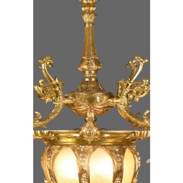 Custom French Louis XVI Gold Bronze Crystal Chandelier - 1 Pc For Sale - Image 9 of 10