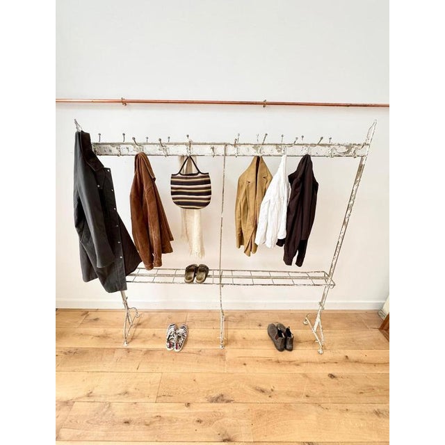Victorian Wrought Iron Painted Coat Stand For Sale - Image 3 of 8