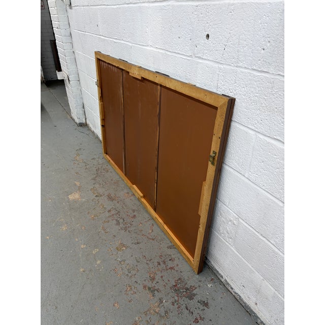 Brown Large Unique Mid 20th Century Wall Mirror For Sale - Image 8 of 9