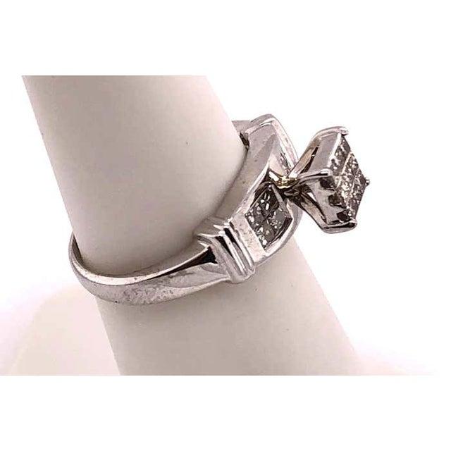 White 14 Karat White Gold Contemporary Ring 1.00 Total Diamond Weight For Sale - Image 8 of 9