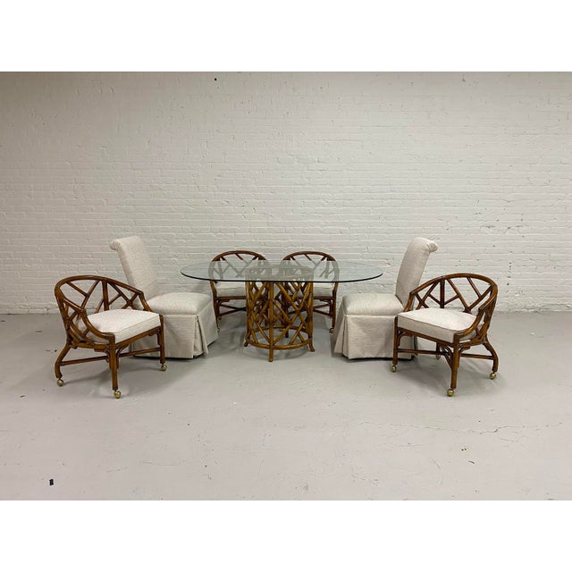 1980s Vintage Henry Link Dining Set of 7 Chairish