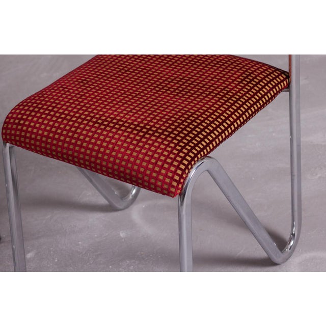 Vintage Steel Stacking Chairs, Germany, 1980s, Set of 4 For Sale - Image 11 of 13