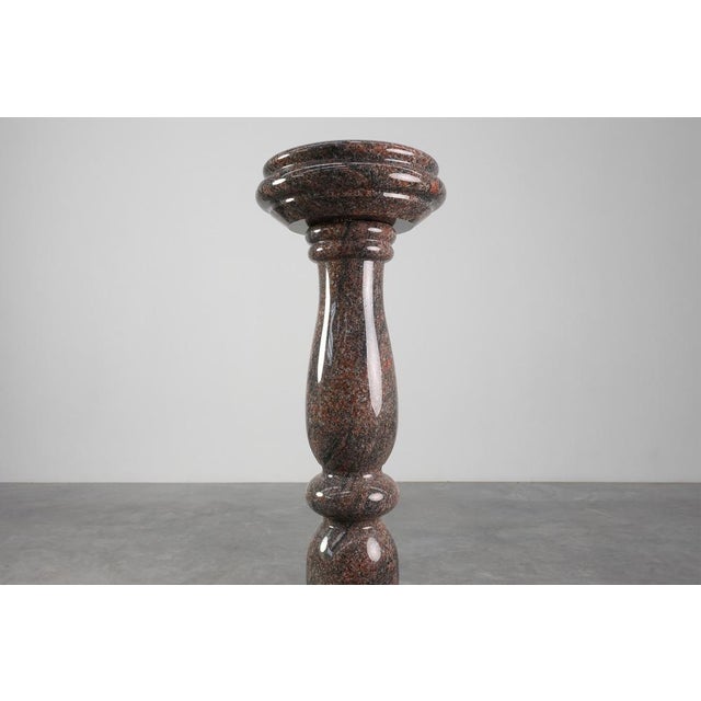 Italy / 1960 / Pedestal / granite / Mid-century A sculptural statement from mid-century Italy, this 1960 granite pedestal....