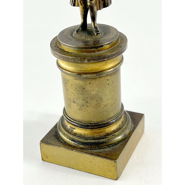 Small 19th-century French grand tour bronze statuette of Napoleon Bonaparte. A classic souvenir of 19th-century European...